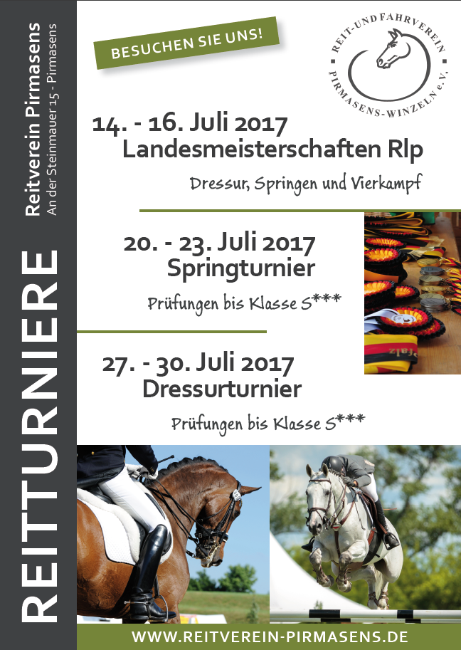 Landesmeisterschaften Dressur, Springen und Vierkampf in Pirmasens-Winzeln - Erstmals mit Qualifikation zur DM der Amateure