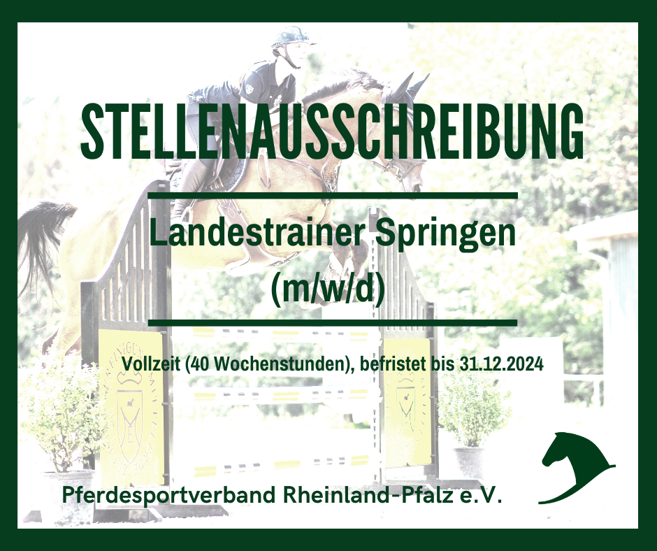 Stellenangebot Landestrainer Springen