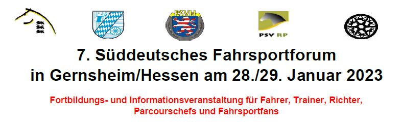 Bericht zum 7. Fahrsportforum in Gernsheim am 28./29.01.2023