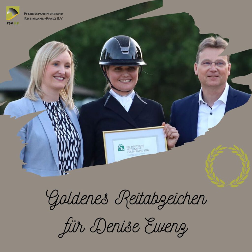 Goldenes Reitabzeichen für Denise Ewenz