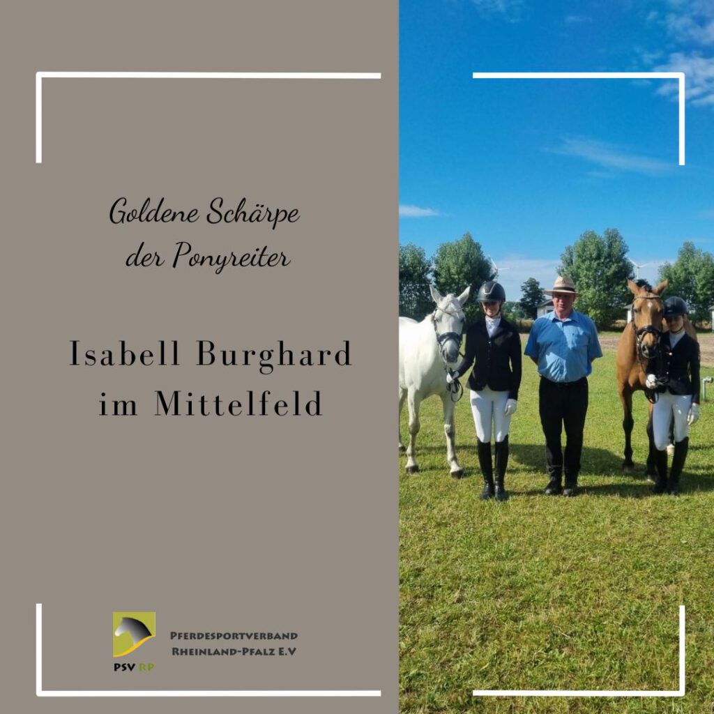 Goldene Schärpe der Ponyreiter