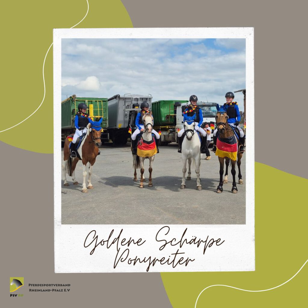 Goldene Schärpe der Ponyreiter