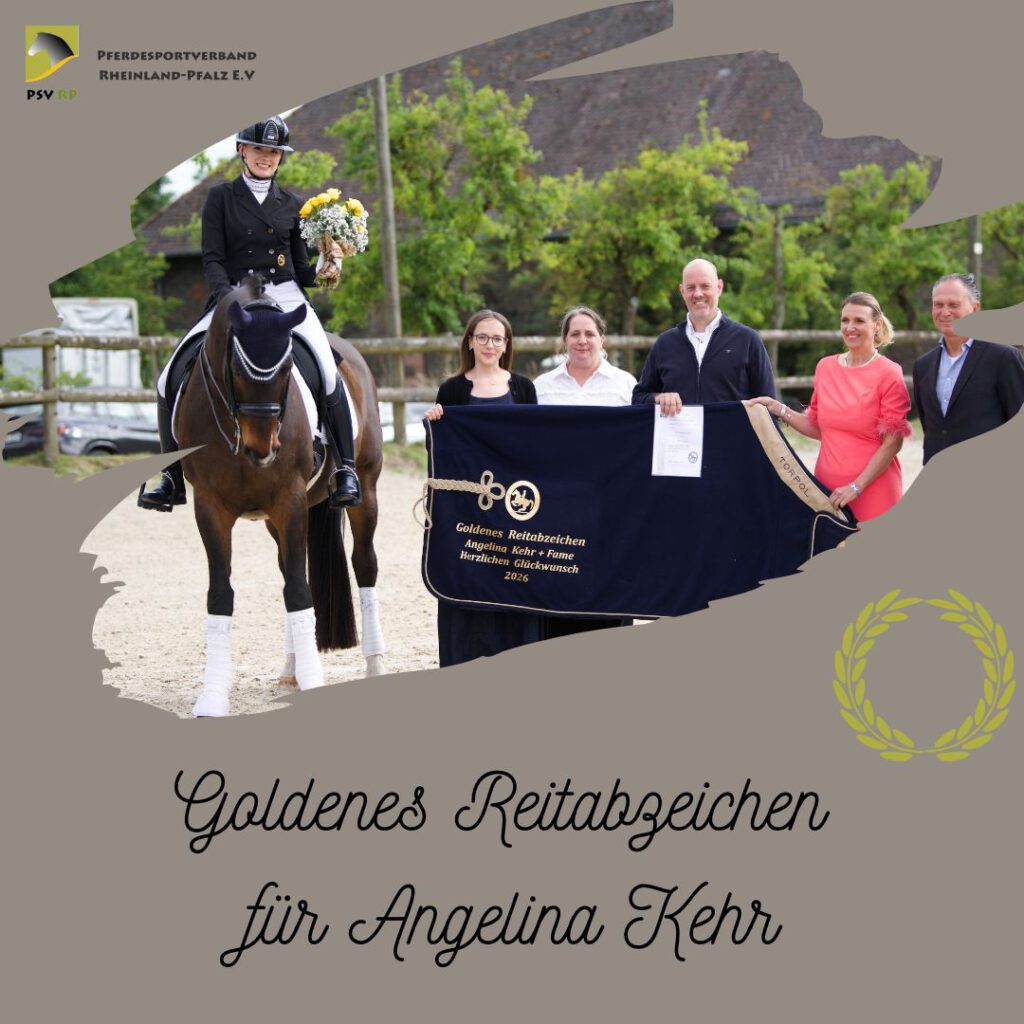 Goldenes Reitabzeichen für Angelina Kehr