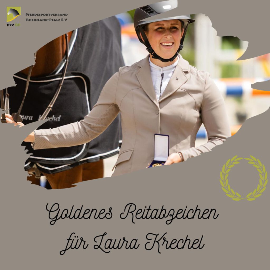 Goldenes Reitabzeichen für Laura Krechel